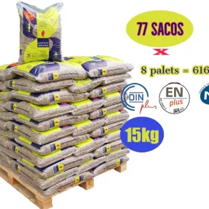 Pellet Asturias ENplus A1 – 8 pallet, 616 sacchi da 15 kg