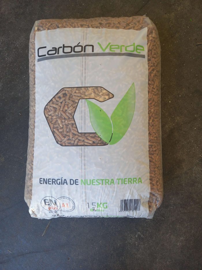 Pellet Carbón Verde ENplus A1 – pallet 88 sacchi da 15 kg